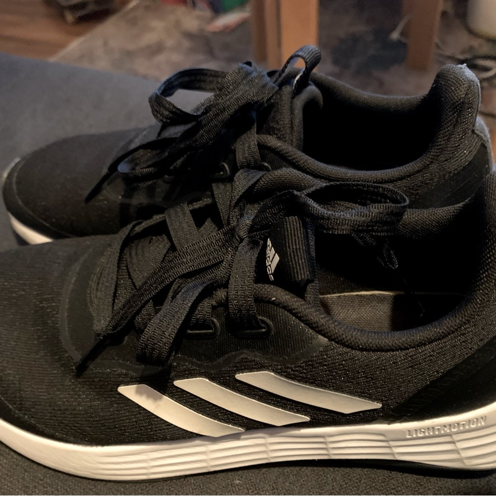 Black & white stripe Adidas - women’s 7.5